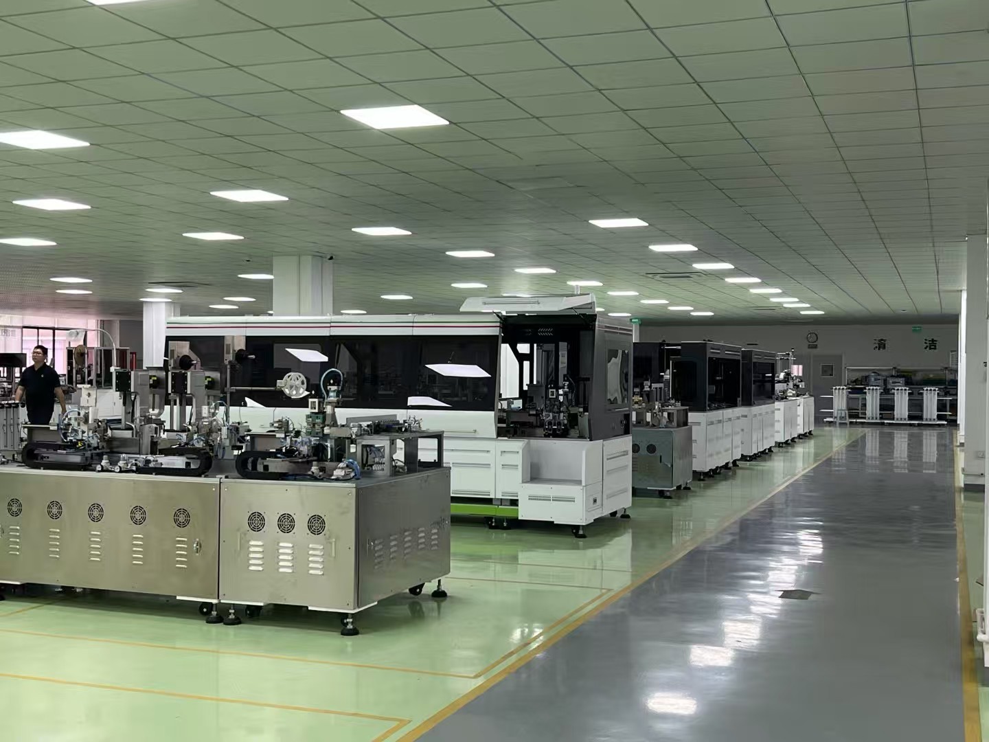 Automated harness processing machines assembled in the Turingnex Terminal Crimping Zone