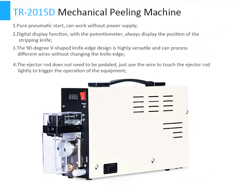 TR-2040D Semi-auto 16mm2 Coaxial Cable Peeling Machine And Wire Stripping Machine — detail 5