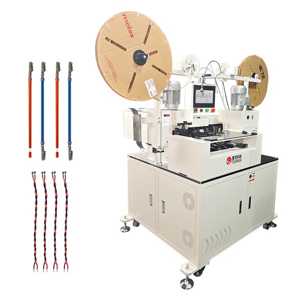 TR-DJ2 Fully Automatic High-speed Cable Double-head Crimping and Tin Dipping Machine