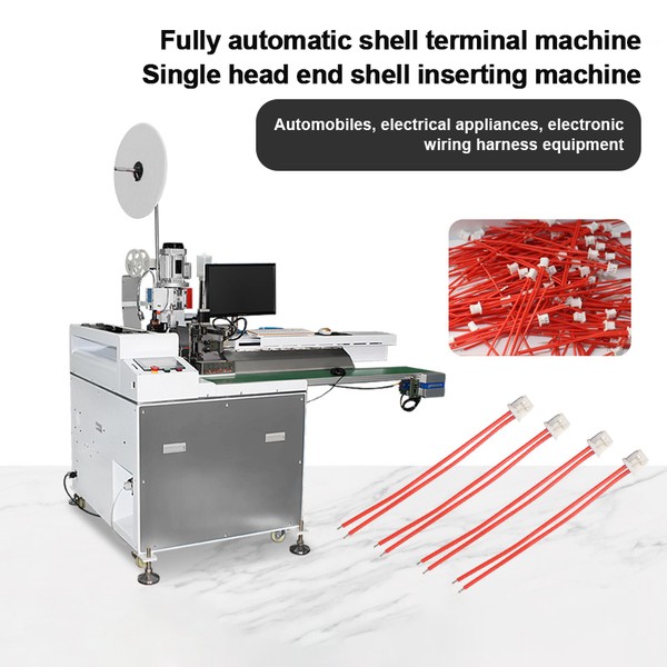 Auto crimp cut strip solder
