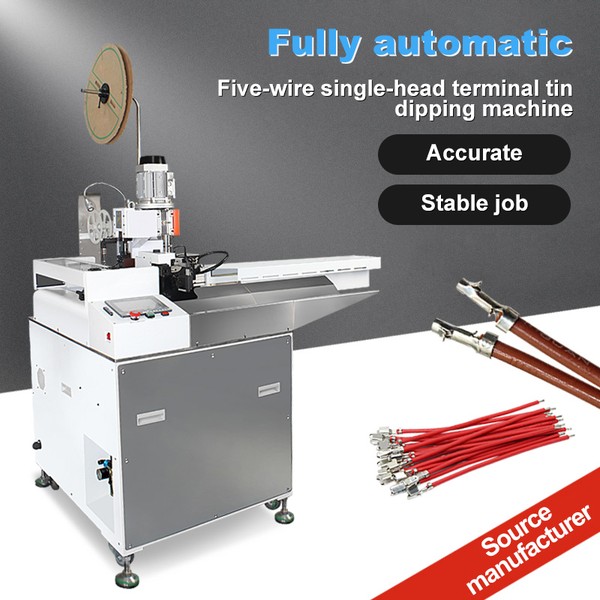 TR-15D Fully Automatic Five-wire Single-Head Terminal Crimping And Tin Dipping Machine