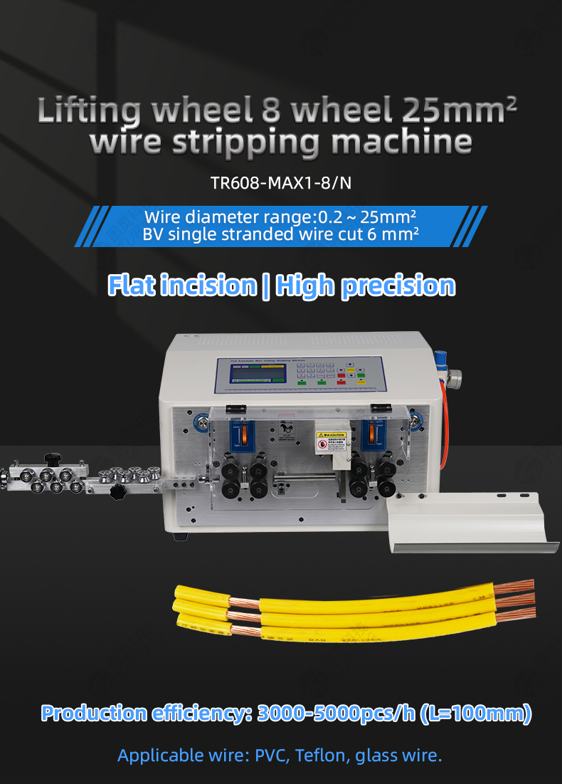 TR-608-MAX1-8/N 8-wheel Lifting Wheel 25 Square Wire Stripping Machine — detail 1