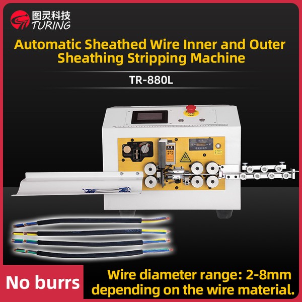TR-880L Fully Automatic Sheathed Core Wire Inner And Outer Sheath Stripping Machine