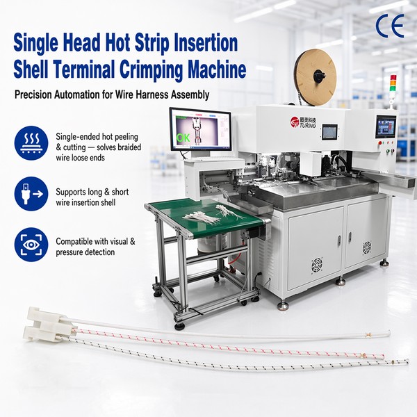 TR-DX01 Fully Automatic Single Head Hot Stripping And Plugging Plastic Shell Terminal Crimping Machine