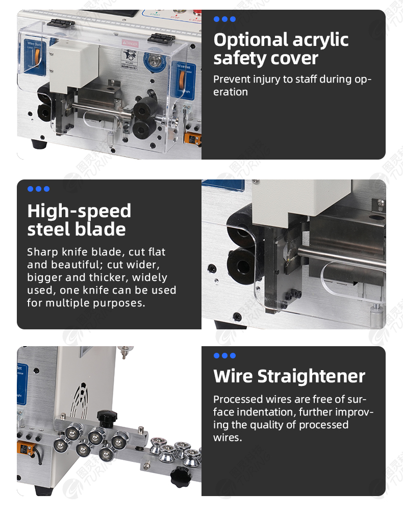 TR608-YHT3 Round Sheath Inside And Outside Stripping Double-layer Wire Stripping Machine — detail 6