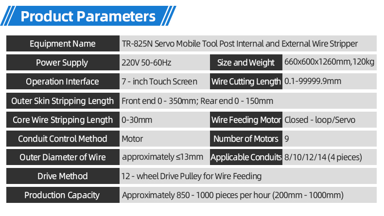 TR - 825N Servo Mobile Tool Post Internal And External Wire Stripper(Outer Diameter Of Wire: Within Approximately 13mm) — detail 6
