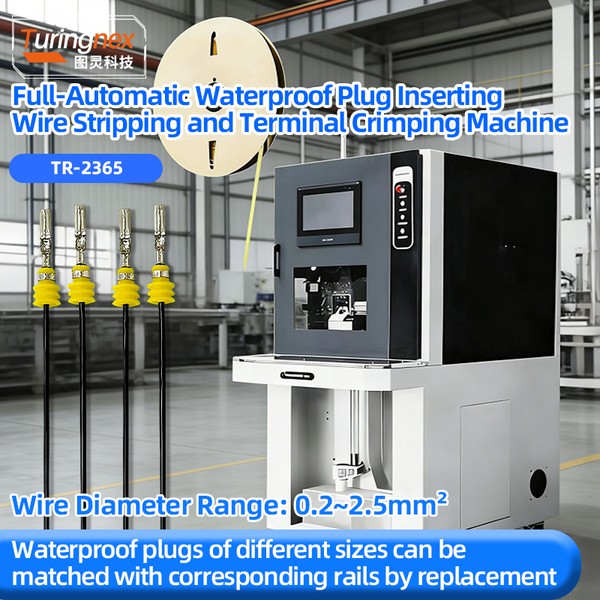 TR-2365 Full-Automatic Waterproof Plug Inserting, Wire Stripping And Terminal Crimping Machine