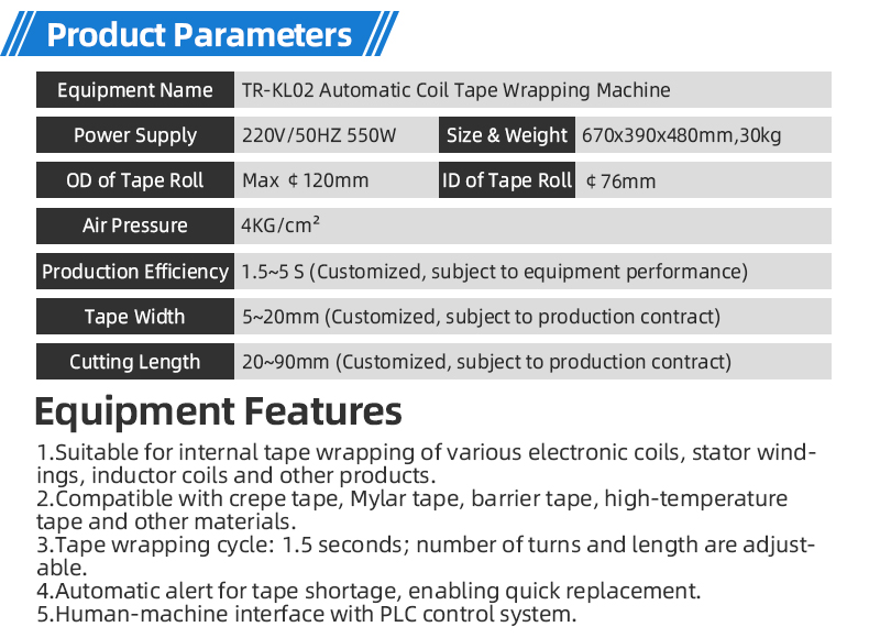 TR-KL02 Automatic Coil Tape Wrapping Machine — detail 6