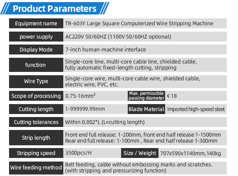TR-603Y Large Square Computerized Wire Stripping Machine+ Wire Winding Machine — detail 6