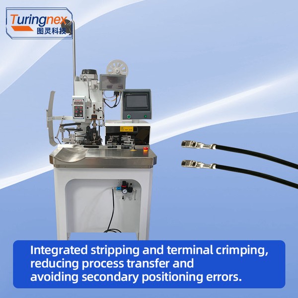TR-028 Sheathed Wire Stripping & Terminal Crimping Machine — process detail