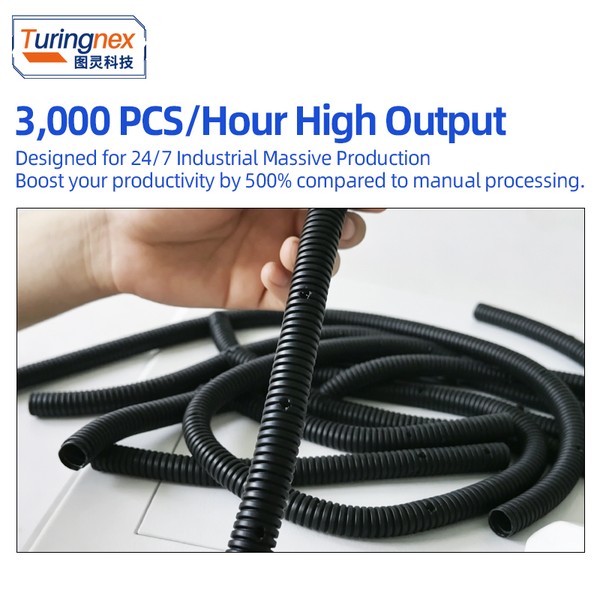 TR-535C Corrugated Pipe Punching & Cutting Machine — process detail