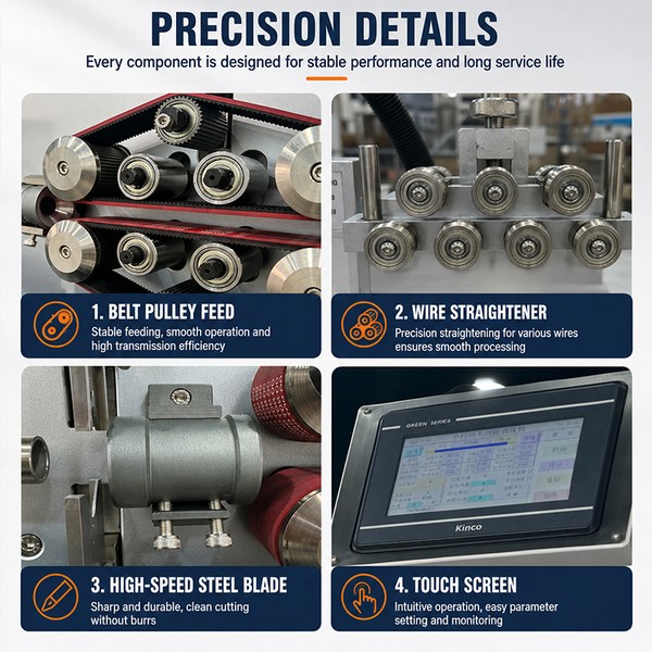 TR-8030YJP Computer-Controlled Wire Stripping Machine with Marking Function — process detail