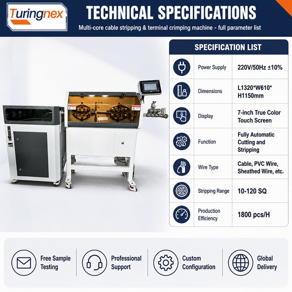 TR-8030YJP Computer-Controlled Wire Stripping Machine with Marking Function — quality control